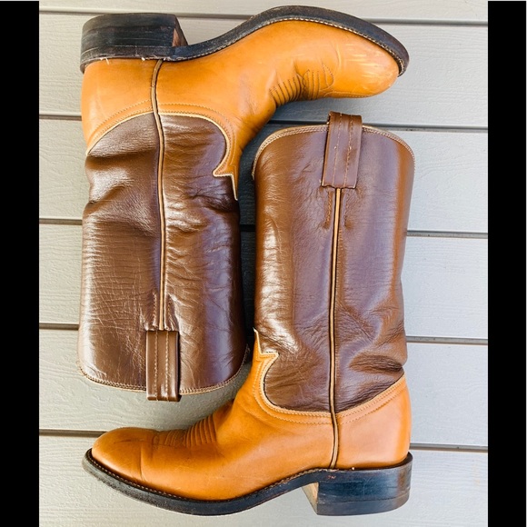 Tony Lama Other - VTG TONY LAMA 2039  Brown/Cognac cowboy Boots 6.5